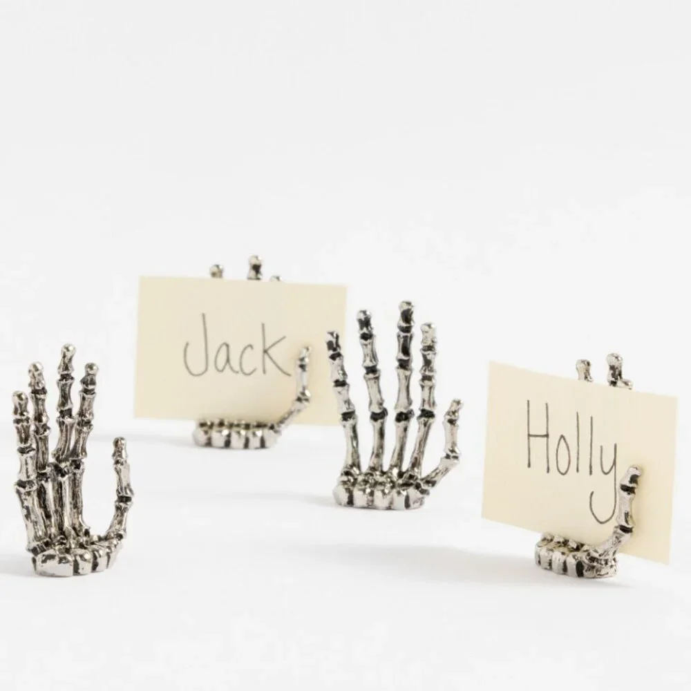 Pottery Barn Skeleton Place Card Holders - Set of 4